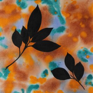 Chinese Orange & Sapodilla Plum, Taj Mahal Tiles Print