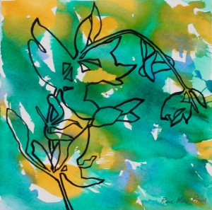 Taj Mahal Tiles #3, Pomegranate