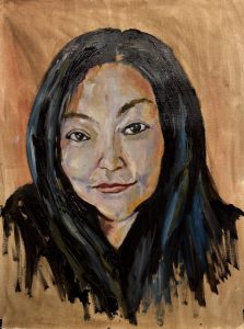 Jamie Yazzie, oil on canvas by Sandi Ludescher