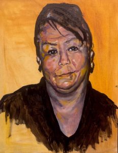 Mona Vallo, oil on canvas by Sandi Ludescher