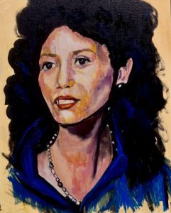 Melissa Ann Montoya, oil on canvas by Sandi Ludescher