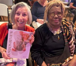 Linda Piper and myself with a copy of the Horizon Review.